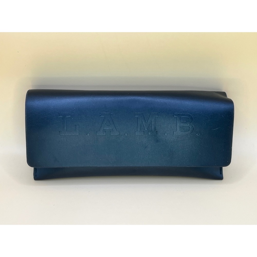 L.A.M.B. Gwen Stefani Navy Blue Faux Leather Eyewear Sunglasses Case Magnetic